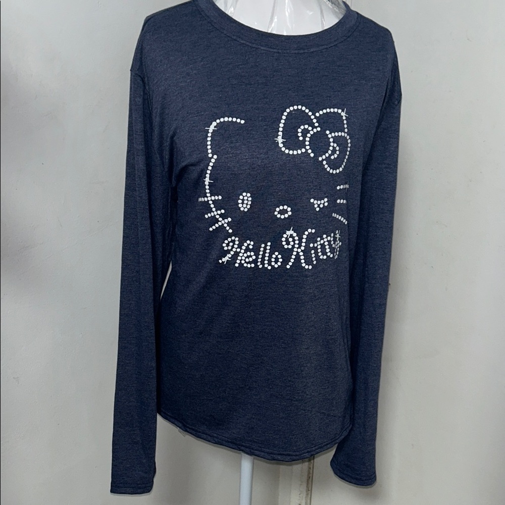 Hello Kitty Dark Blue Long Sleeve Tee